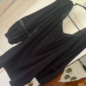 NWOT Black Peasant Dress